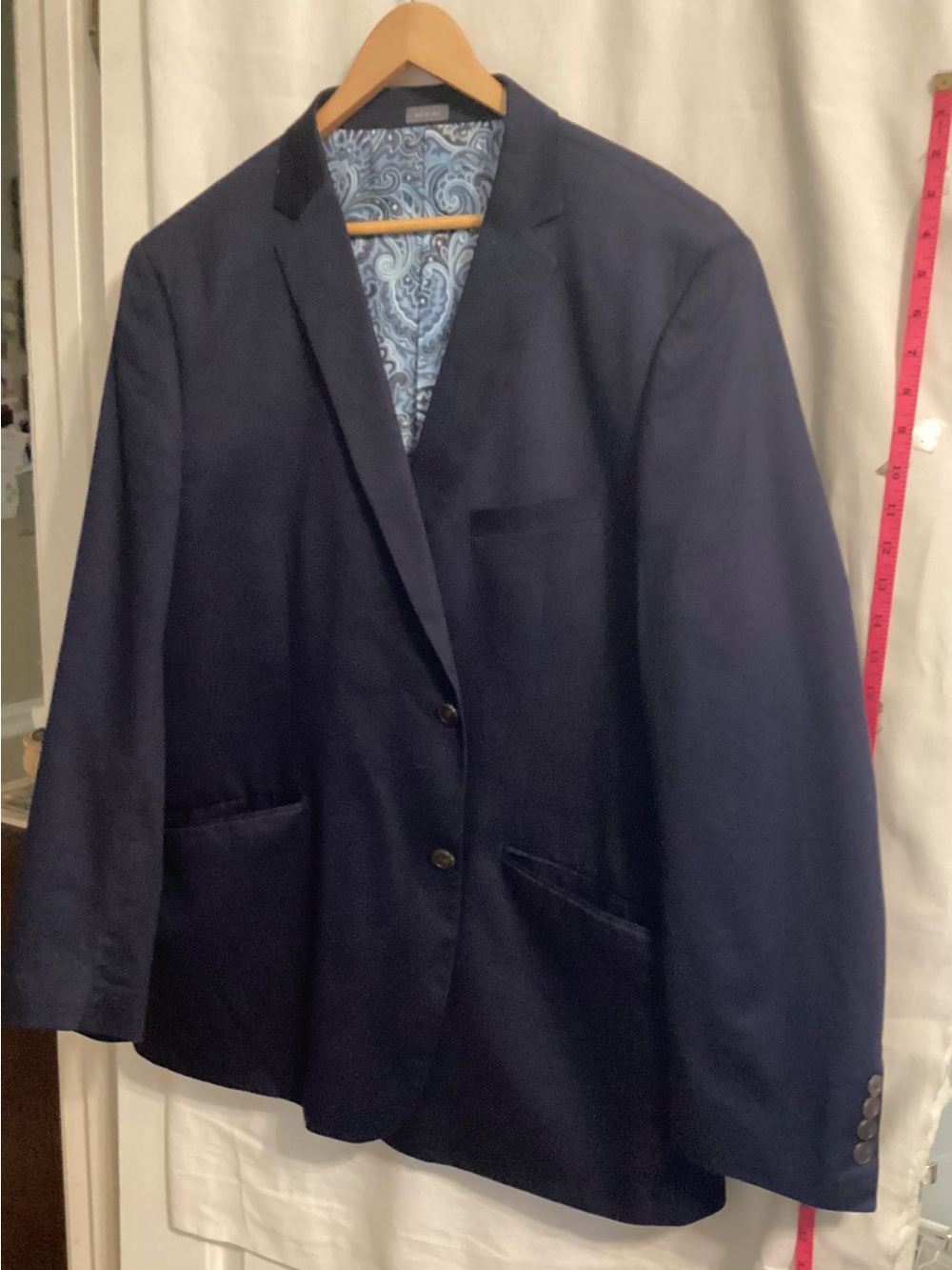Madison Navy Blue Modern Fit Suit Jacket Blazer Adult Men's Size 48L